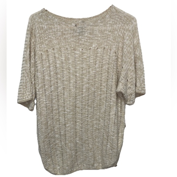 New Directions Open Knit Sweater Womens XL Beige Southwestern Coastal Beach Boho - Picture 1 of 7